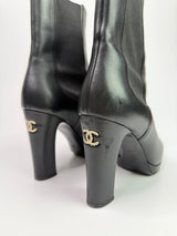 Chanel CC Ankle Boots (Size 39/UK6)