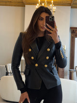 Balmain Leather Blazer (Size FR38/UK10)