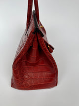 Hermès Birkin 35 Rouge H Niloticus Crocodile GHW