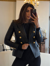 Balmain Leather Blazer (Size FR38/UK10)