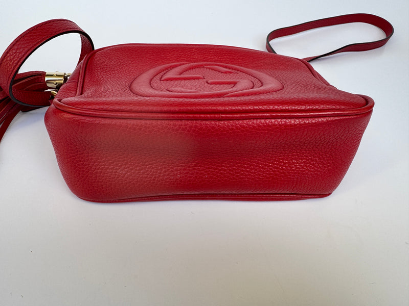 Gucci Red Soho Disco Leather Crossbody Bag