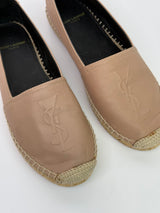 Saint Laurent Monogram Leather Espadrilles (Size 36/UK3)