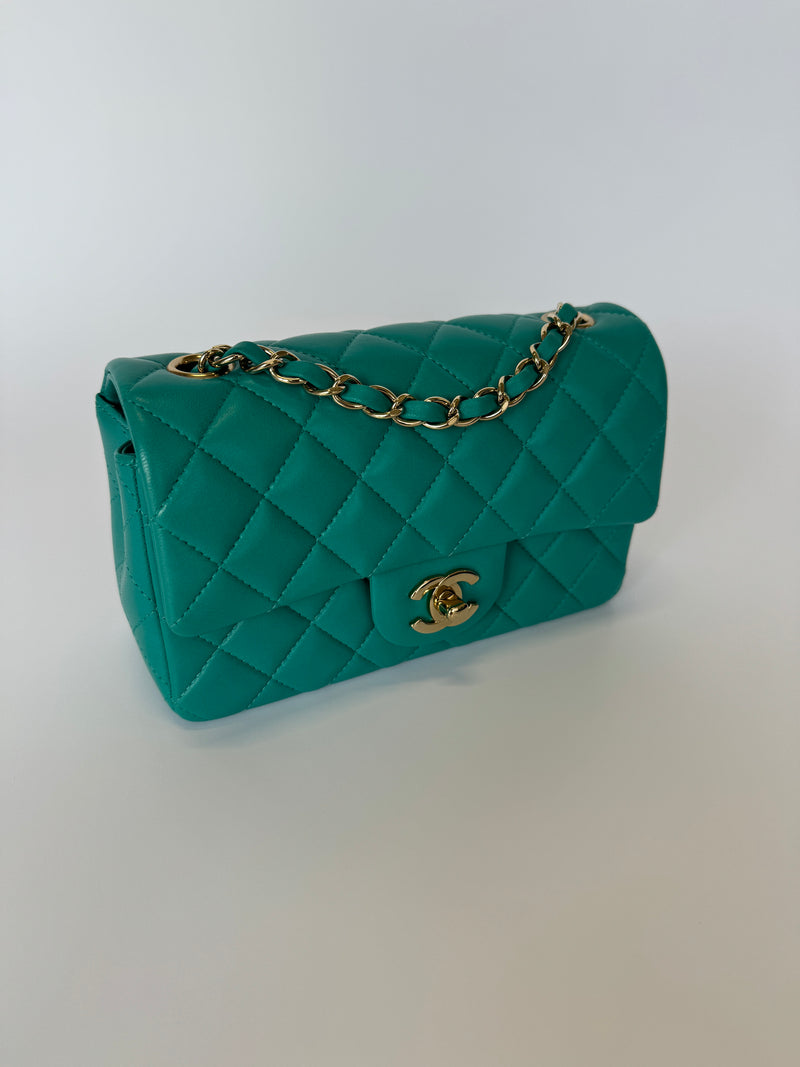 Chanel turquoise bag sale