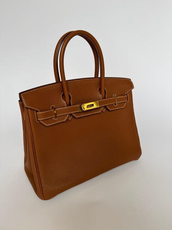 Hermès Birkin 30 In Gold Togo GHW