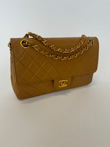 Chanel Medium Vintage Classic Flap In Caramel Lambskin GHW