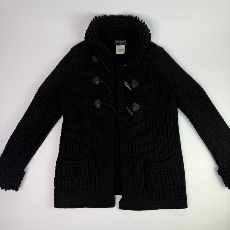 Chanel Black Cashmere Cardigan  (Size 40/UK12)