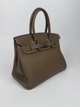 Hermès Birkin 30 In Etoupe Togo Leather PHW