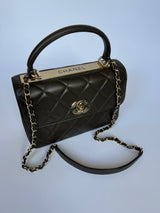 Chanel Trendy Small  In Khaki Lambskin Leather GHW