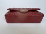 Chanel Medium Classic Quilted Flap Iridescent Burgundy Caviar GHW