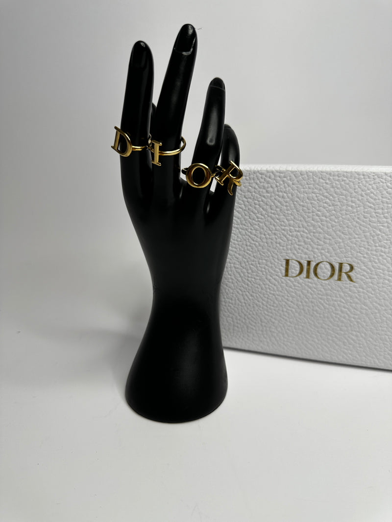 Christian Dior Logo Stacking Rings