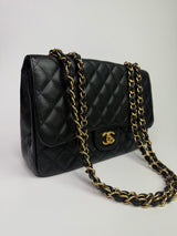 Chanel Classic Jumbo Single Flap In Black Caviar Leather With GHW