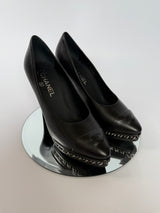 Chanel CC Toe Cap Heels  (Size 39.5/UK6.5)