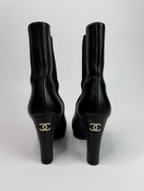 Chanel CC Ankle Boots (Size 39/UK6)