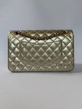 Chanel Metallic Gold Lambskin Quilted Classic Flap GHW