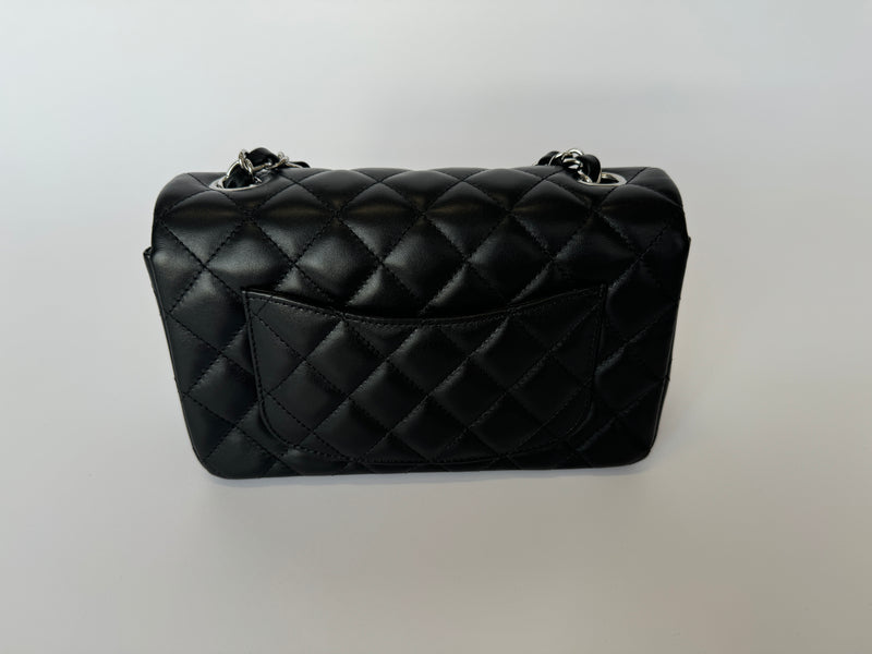 Chanel Mini Rectangle In Black Lambskin SHW