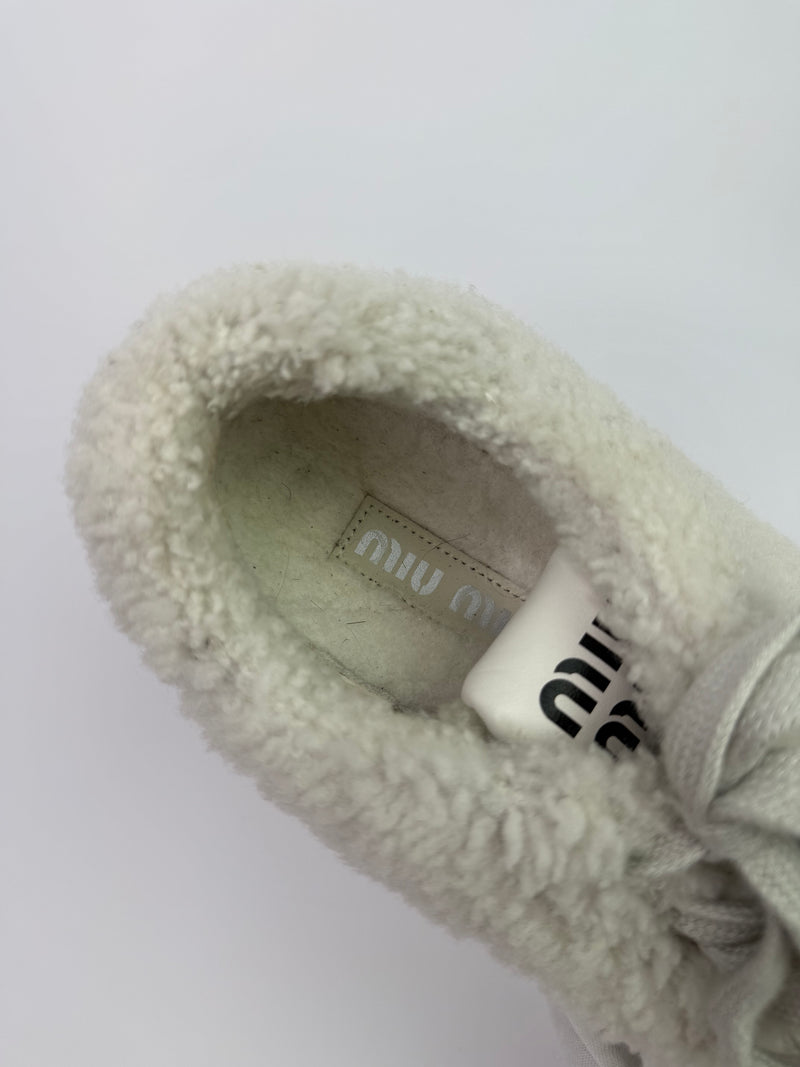 Miu Miu Shearling Sneakers (Size 39.5/UK6.5)