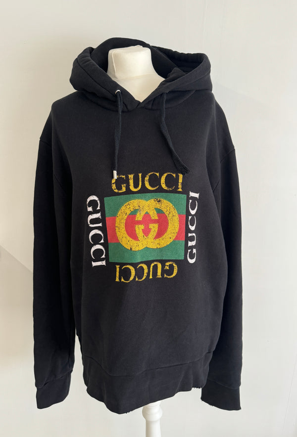 Gucci Interlocking-G Cotton Hoodie (Size XL)