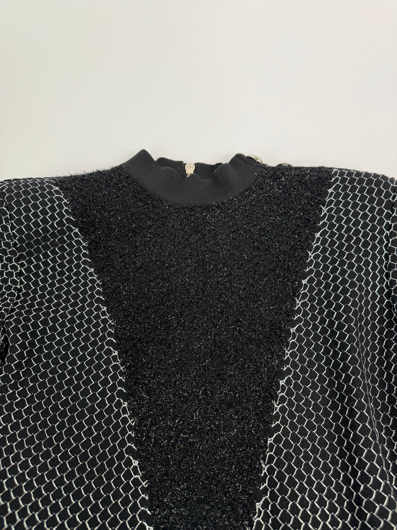 Balmain Black Chain Mesh Dress (Size 38/UK10)