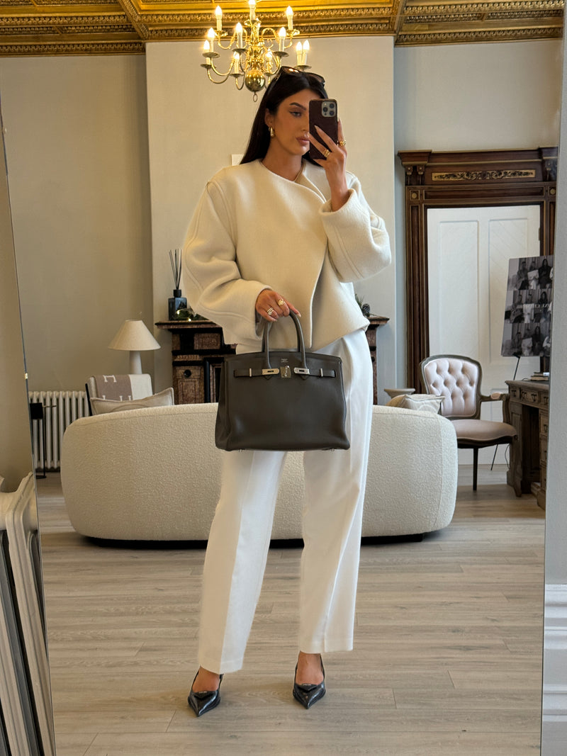 Hermès Birkin 35 In Gris Etain Togo PHW