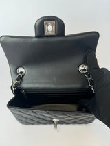 Chanel Mini Rectangle In Black Lambskin SHW