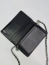 Chanel Wallet On Chain In Black Perforated Lambskin SHW