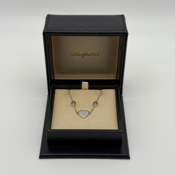 Chopard Happy Hearts 18kt white Gold Diamond Necklace