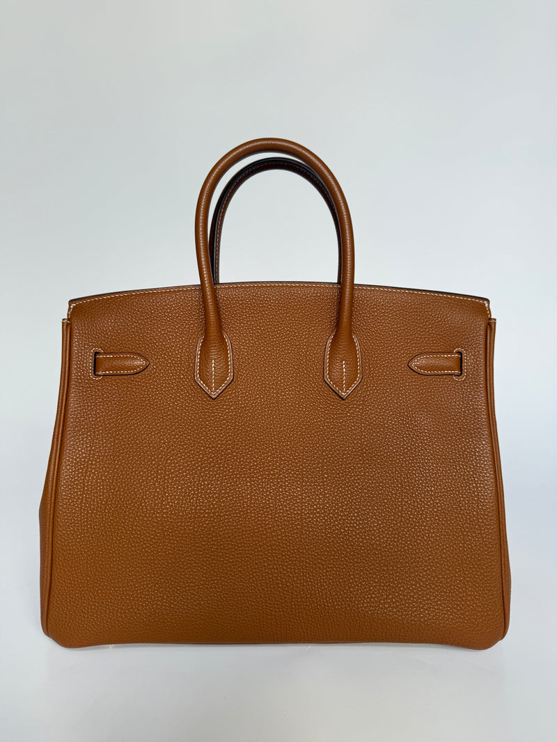 Hermès Birkin 35 In Gold Togo GHW