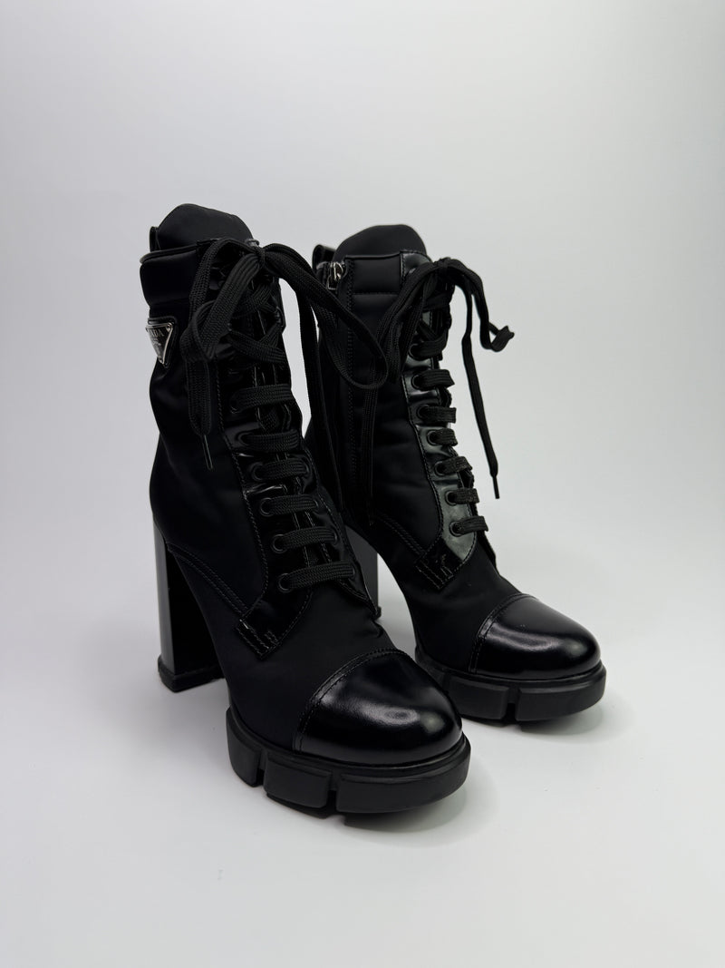 Prada Re Nylon Ankle Boots (Size 39/UK6)