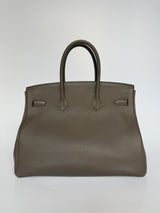 Hermès Birkin 35 In Gris Etain Togo Leather With PHW