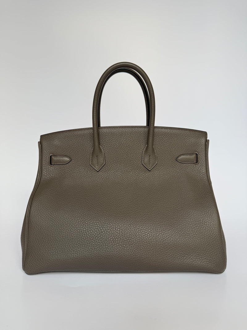 Hermès Birkin 35 In Gris Etain Togo Leather With PHW