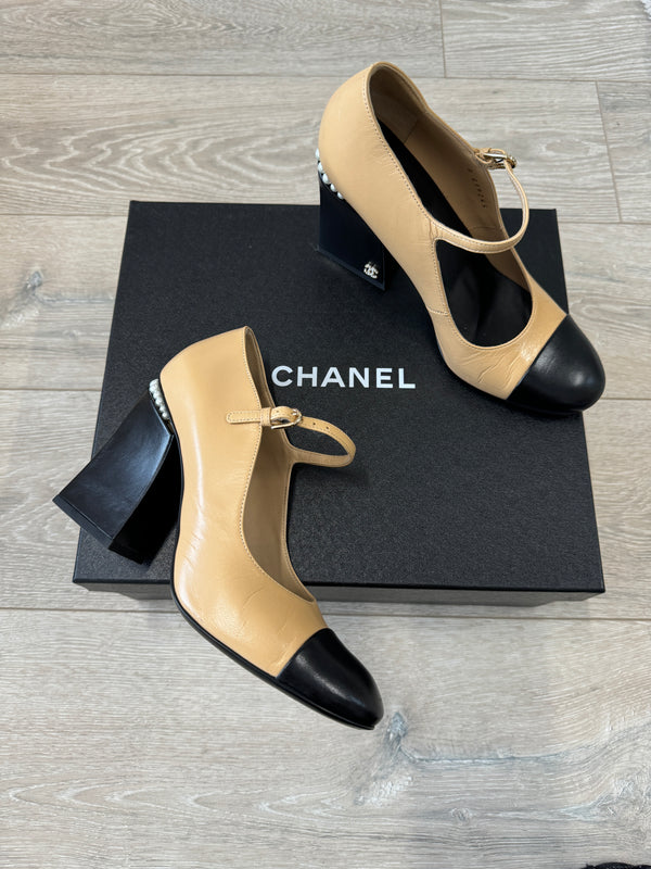 chanel mary jane shoes size 39 uk6