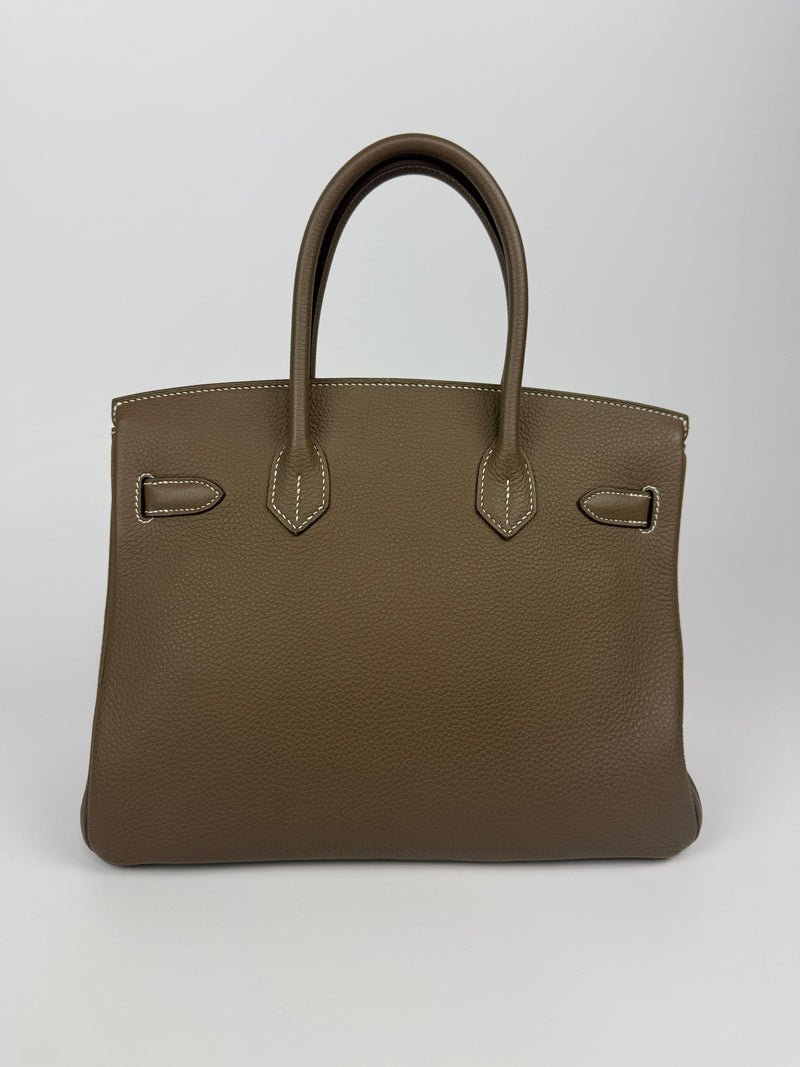 Hermès Birkin 30 In Etoupe Togo Leather PHW