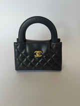 Chanel Mini Kelly Bag In Grey Calfskin GHW