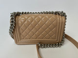 Chanel Small Boy Bag In Blush Calfskin Leather SHW