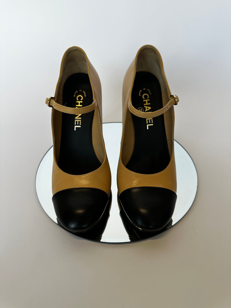 chanel mary jane shoes size 39 uk6