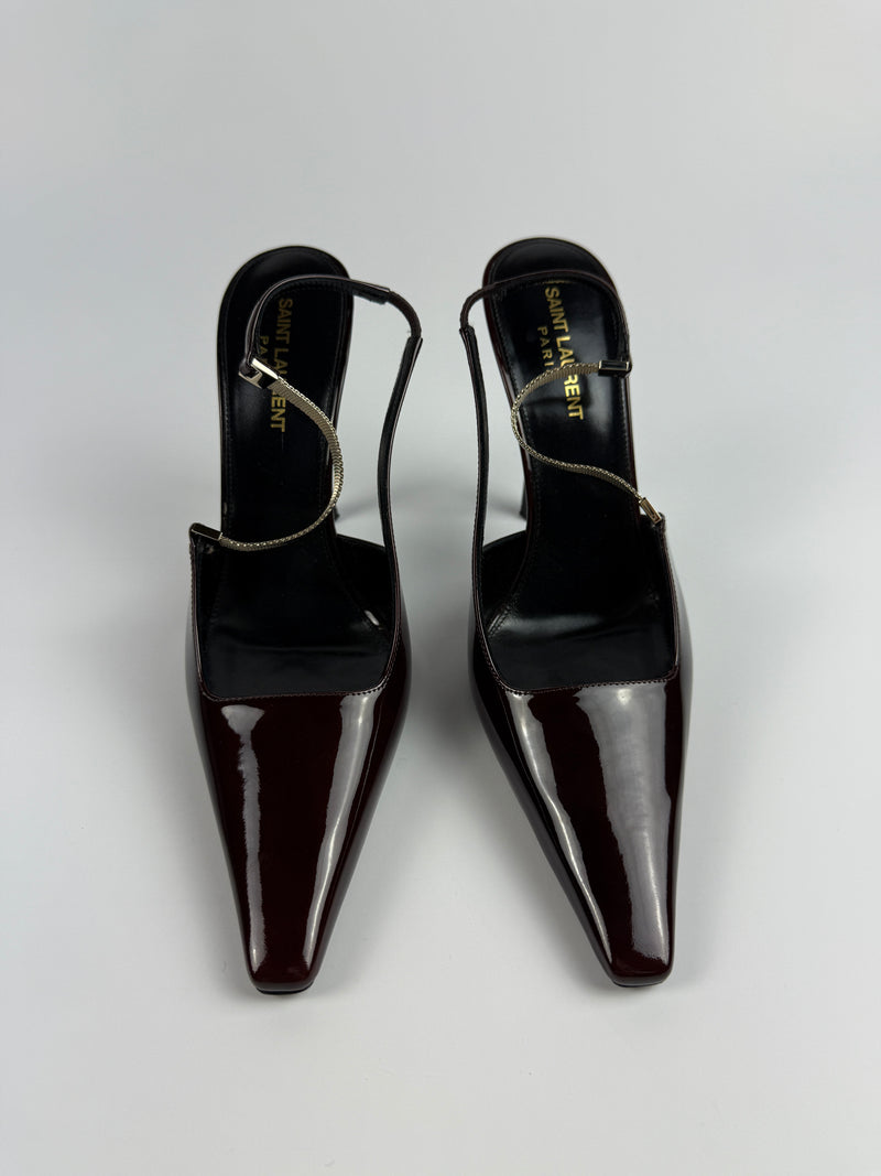 Saint Laurent Blake Chain-Embellished Pumps (Size 40/UK7)