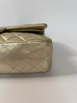 Chanel Metallic Gold Lambskin Quilted Classic Flap GHW