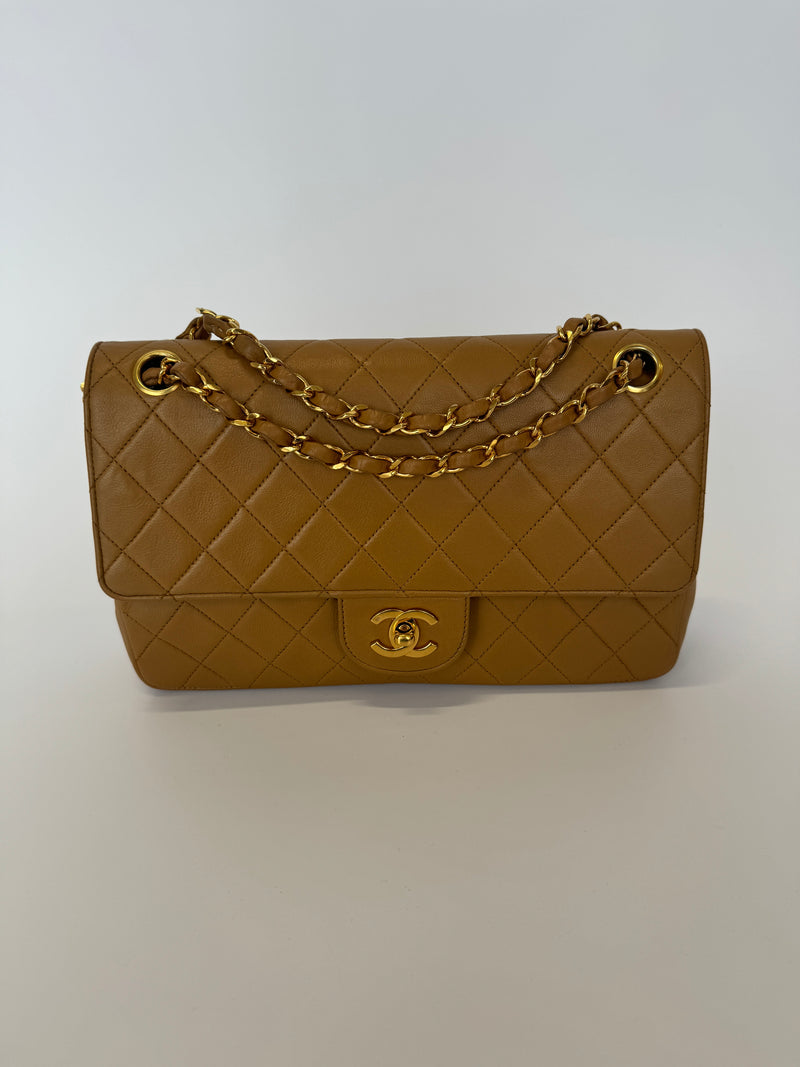 Chanel Medium Vintage Classic Flap In Caramel Lambskin GHW