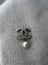 Chanel CC Pearl Drop Brooch