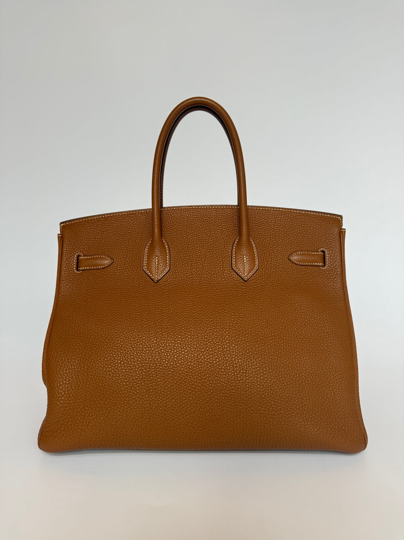 Hermès Birkin 35 In Gold Togo GHW