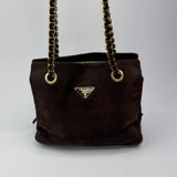 Prada Dual Handle Chain Tote Bag