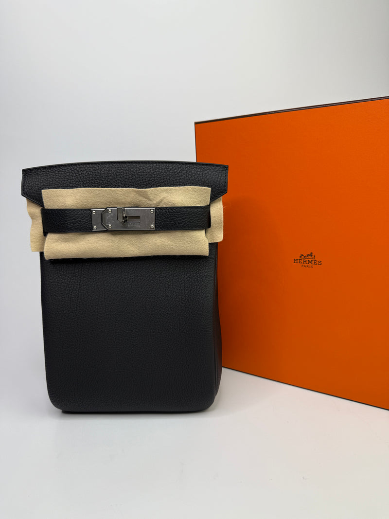 Hermès Hac A Dos Black Togo Leather PHW