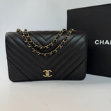 Chanel Medium Flap Bag In Chevron Lambskin PGHW