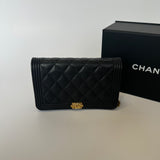 Chanel Boy Wallet On Chain In Black Caviar GHW