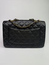 Chanel Classic Jumbo Single Flap In Black Caviar Leather With GHW