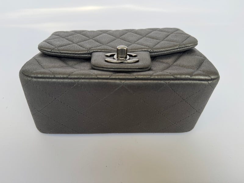 Chanel Mini Square Flap Bag In calfskin With RHW