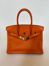 Hermès Birkin 30 In Orange Swift Leather PHW