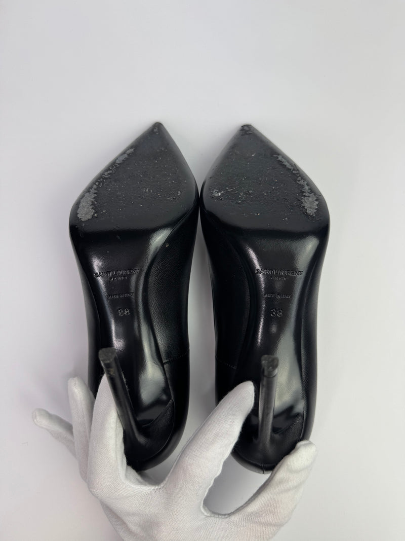 Saint Laurent Black Zoe 105 Heels (Size 38/UK 5)