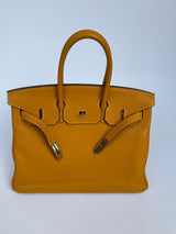 Hermès Birkin 35 Mustard Clemence With PHW