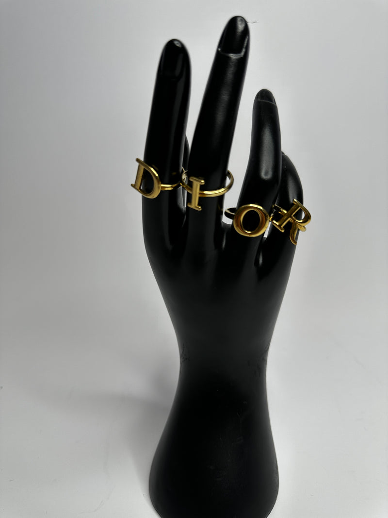 Christian Dior Logo Stacking Rings